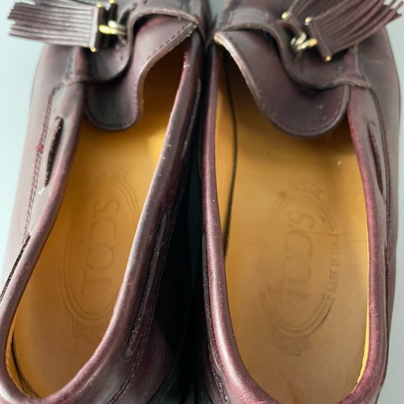 Tod's Brown Leather Tassel Loafers - Picture 9 of 12